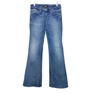 ReRock For Express Flared Mid Rise Medium Wash Blue Jeans Women's Size 26 / 2